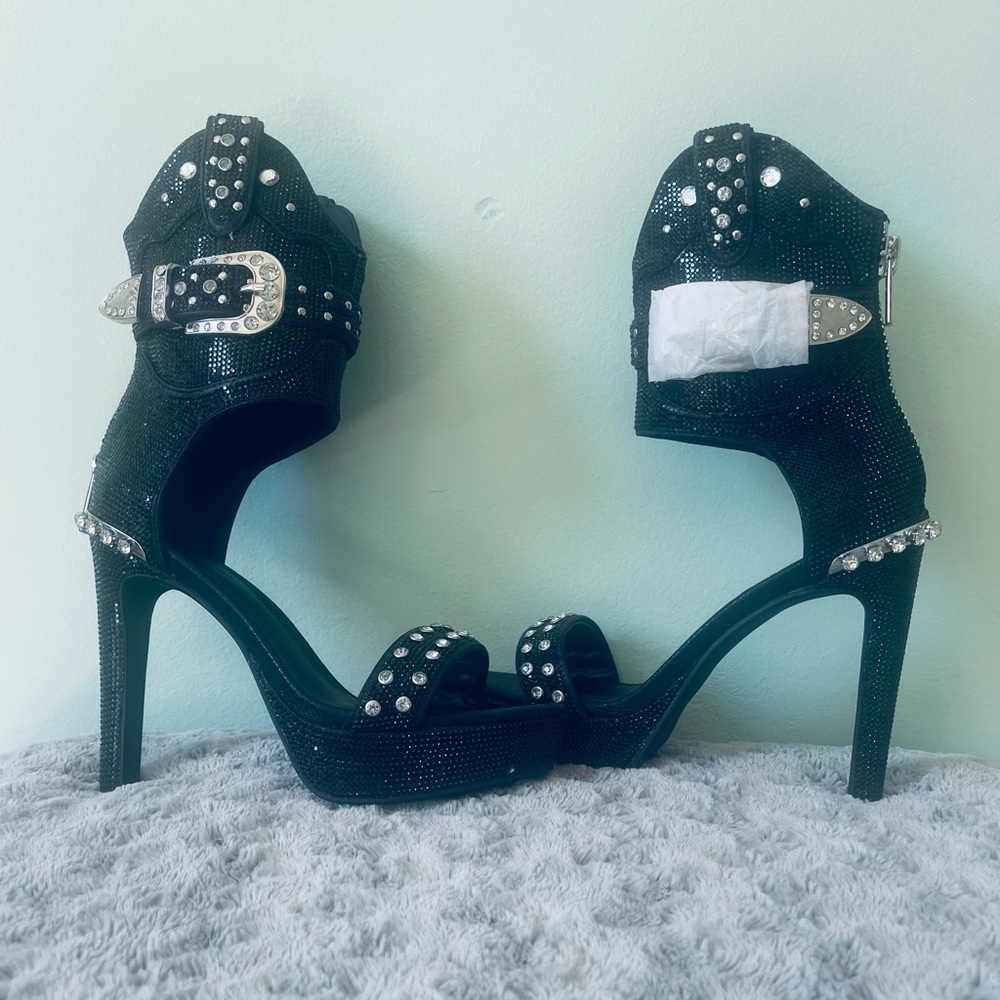 Dolls Kill “NWT” Western Cowgirl Shine Rhinestone Heels - Picture 5 of 7